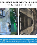 Thermal Block Automotive Heat Shield 12 By 24 Inches Peel And Stick Reflective Radiant Heat Barrier installed under hood and firewall