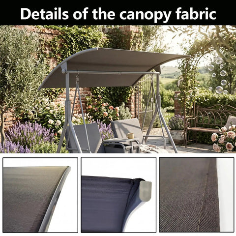 Navy Blue Canopy Replacement Fabric For Outdoor Patio Swing 78x44 Inches, Fits 2 To 3 Person Swing, Replacement Top Cover