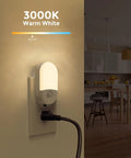 2 Pack Motion Activated Night Lights Plug In Wall Lights With Auto On Sensor Warm White 3000K Adjustable Brightness 30 And 60 LM