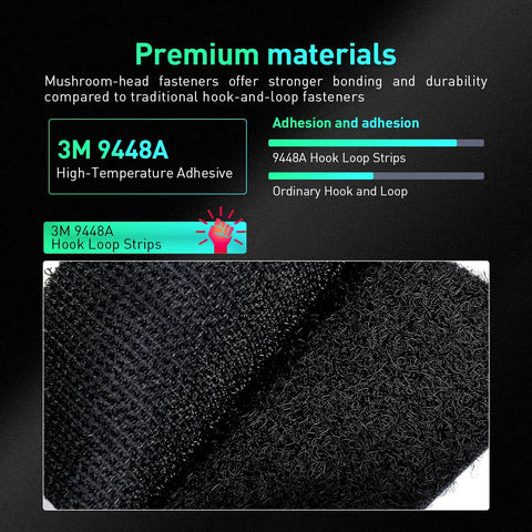 Heavy Duty Hook And Loop Tape With Super Sticky Self Adhesive 9448A 2 Inch By 16.5 Foot Black Interlocking Nylon Fabric Fastener
