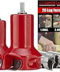 Log Furniture Tenon Cutter Kit With 1 Inch, 1.5 Inch And 2 Inch Cutters And Forstner Bits, Powder Coated Aluminum Body