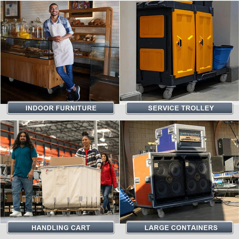 Tough As Nails Rolls Smooth And Keeps Floors Scratch Free Heavy Duty Thermoplastic Rubber Casters on service trolley