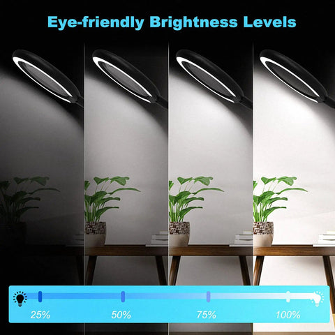 5X Rechargeable Magnifying Glass With Light And Stand dimmable brightness levels for crafts and reading