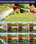 Beefy Yet Lightweight Garden Hose Wand With 16 Inch Zinc Alloy And Aluminum Build, 8 Spray Patterns With Thumb Control