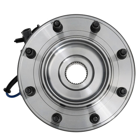 Close-up view of Built Tough Front Wheel Bearing And Hub Assembly Kit for 2007 To 2013 Chevy GMC Silverado Sierra.
