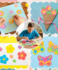 Craft projects using Three Piece Craft Hole Punches Set With Colorful Heart Round And Star Shapes for DIY scrapbooking and card making.