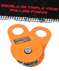 Winch Snatch Block Pulley 9 Ton Heavy Duty Block And Tackle For Synthetic Rope Or Steel Cable Two Pack Orange Recovery