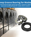Premium Washer Tub Bearing And Seal Kit For Front Load Washers includes deep groove bearings and seals for quiet operation.