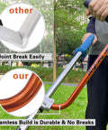 Ergonomic Trimmer Grip With Bracket Clamp For Weed Wacker Extension Handle Pain Relieving All Day Comfort in use by person outdoors
