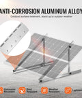 50 Inch Solar Panel Mounting Brackets With 0-90 Degree Adjustable Tilt, Lightweight Aluminum Brackets showcasing corrosion resistance