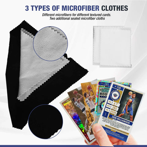Premium Pro Grade LED Magnifying Glass And Centering Tool For Sports Card Grading Kit with microfiber cloths and cards