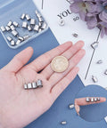 4 Sizes Stainless Steel Cord End Caps Set For Jewelry Making, 40 Pcs Total, End Caps For Leather Cord And Rope, 8-13 Mm Outer Diameter