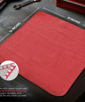 Cotton Shop Towels 12x14 Inch 100 Pack Ultra Absorbent Reusable Rags showing a red towel with strong stitching