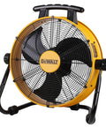 18 Inch High Velocity Floor Fan With 3 Speed Settings Heavy Duty Air Circulator 180 Degree Tilt Large Electric Metal Drum Fan Yellow
