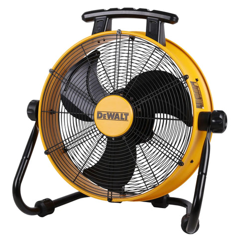 18 Inch High Velocity Floor Fan With 3 Speed Settings Heavy Duty Air Circulator 180 Degree Tilt Large Electric Metal Drum Fan Yellow