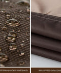 Close-up of PU3000 waterproof material and folded 150D Oxford cloth from Must Have All Weather 12x14 Foot Waterproof Camping Tarp