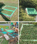Beefy PP Recessed Sewage Basin Cover With Frame And Pull Hole Waterproof Heavy Duty Lid installed in lawn and garden drainage
