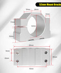 52mm mount bracket for 800W 110V CNC Spindle Motor Air Cooled 52mm ER16, detailing dimensions and design features
