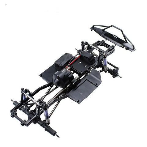 Fully Assembled RC Chassis With Wheels For 1/10 Crawler SCX10 II 90046 90047 Upgrade Kit Metal Frame Ready To Bolt In For DIY Enthusiasts