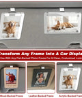 6 Pcs Car Visor Clip Photo Holder With Durable Adhesive Stainless Steel Clips for Custom Pictures in Car Home or Office Decor