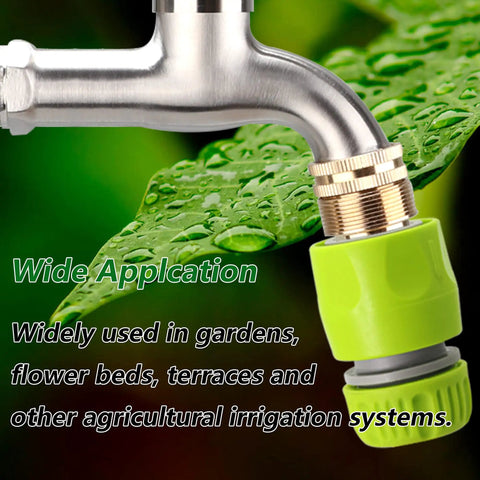Garden Quick Connect Water Connector Set Half Inch Hose Pipe Repair And Irrigation 4 Pack Durable ABS attached to faucet