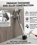 Premium zinc alloy Heavy Duty Kick Down Door Stop Hands Free Door Stopper For Home Office Hotel And School Guarding Kids And Pets