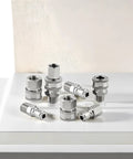 Raincovo 3/8 in stainless steel pressure washer quick-connect fittings set, 8 pieces