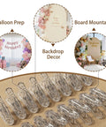 Dramatic 20 Pack Transparent Spring Clamps That Are Super Heavy Duty And Perfect For Balloon Arch Kits Woodworking DIY Backdrop Fixing Photography Studios And Party Decorations Without Looking Ugly Or Cheap At All, clear plastic clamps for balloon arches