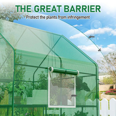 Walk-In Greenhouse With Heavy Duty Steel Frame And Thick PE Cover, 56 By 56 By 78 Inches, Perfect Plant Shelter For Your Garden, Outdoors Or Indoors, Keeps Plants Protected And Growing Strong