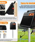 Grab-And-Go Portable Solar Fence Energizer With 10 Mile Range, 0.16J Output, Auto Night Mode, Three Mount Holes Displayed