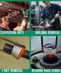 Induction Heater Bolt Removal Tool 1500W Magnetic Heating System with coils in action for suspension and bearing race removal.