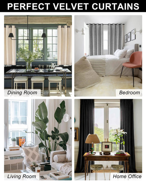 Sky Blue Velvet Curtains 72 Inch Long With Grommets, Ultra Soft Noise Reducing Thick Light Filtering Drapes, Installed in Living Room