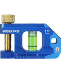Built Like A Tank 2.5 Inch Magnetic Torpedo Level Featuring Thumb Screw Mount For Conduit Bending, Rare Earth Magnets That Suck To Steel And Read Dead Accurate All Day Long - blue metal level with green bubble