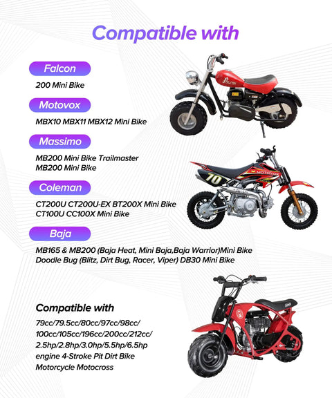 Universal Mini Bike Throttle Cable Replacement Kit For Powersports, Durable PVC Grip, Smooth Throttle Feel, Compatible With MBX10 MBX11 MBX12 CT200U CT200U-EX BT200X, No Fuss Install And Long Lasting Performance