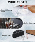 Two Pack Espresso Shot Glass Measuring Cup Set With Red Scale, Heavy Glass Barware For Home Bartending And Kitchen Use