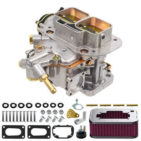 2 Barrel Weber 32 36 Carburetor With Air Filter Assembly Kit For Toyota Pickup Celica 20R 22R Mazda B2000 B2200 720 510 CJ5 CJ7 CJ8 Electric Choke Replacement shown with components