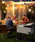 Portable Rolling Cooler Ice Chest Cart Trolley For Outdoor Parties And Patio Decks 80Qt Beer Cooler On Wheels With Bottle Opener