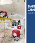 Pro Grade Heavy Duty Air Scrubber With 3 Stage Filtration Stackable Negative Air Machine in use on construction site indoors.