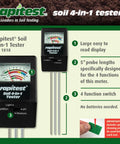 4 In 1 Soil PH Moisture Fertility And Light Tester For Gardens And Lawns With Stainless Probes No Batteries Required A Nifty Soil Meter Displayed