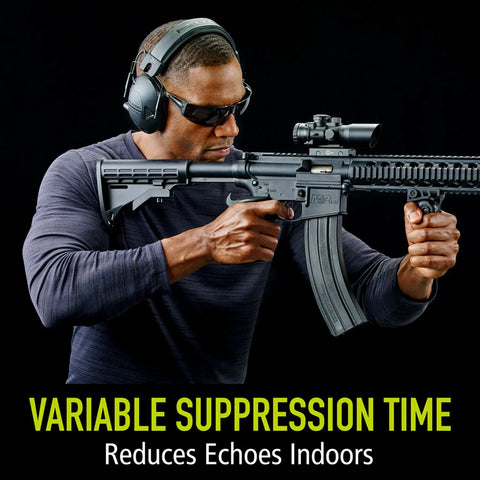 Sport Tactical 100 Electronic Hearing Protector With 22 dB NRR For Range, Shooting, And Hunting - Adjustable Gunshot Suppression, Noise Filtering For Clear Communication And All Day Comfort