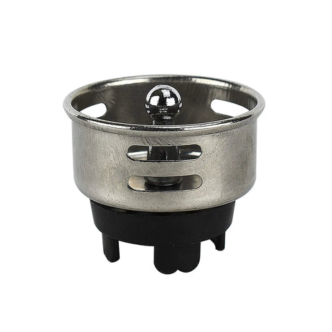 Stainless Steel Junior Duo Bar Sink Strainer with Basket for 2-Inch or 2-1/2-Inch Openings Polished Chrome Finish