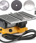 4 Inch 60W Mini Electric Table Saw For Bench Top DIY Projects Includes Two Circular Blades Handy Compact Hobby Craft Power Tool