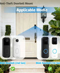 No Drill Anti Theft Doorbell Mount For Blink Cams With Non Blocking Motion Sensor Design Renter Friendly Installation