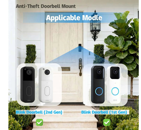 No Drill Anti Theft Doorbell Mount For Blink Cams With Non Blocking Motion Sensor Design Renter Friendly Installation