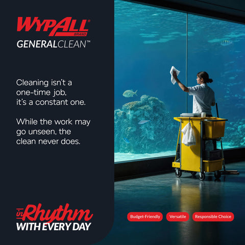 Cleaner using General Clean L10 Light Cleaning Cloths Wipes Pop Up Box White Dairy Towels Soft Highly Absorbent Bulk Paper Wipers
