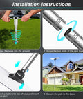 Installation instructions for Gen 3 Pole Mount Kit For Starlink Outdoor Ground Pole With No Dig Spiral Anchor 10 Ft Steel