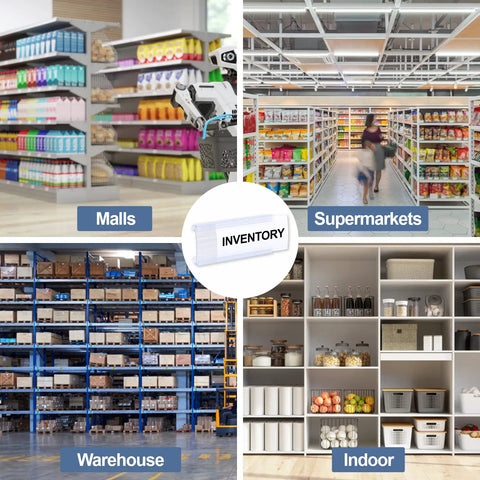Clutch Wire Shelf Label Holders With Thirty Plastic Clip In Sleeves For Pain Free Pantry Organization And Zero Mess Retail Vibe Snaps Securely Onto One Point Two Five Inch Metal Racks To Keep Your Entire Store Looking Tight And Totally Legit