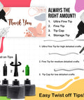 Pro Grade Precision Craft Glue With Tip Kit Included Dries Clear Metal Tip Wrinkle Resistant Flexible And Crack Resistant Strong Hold Adhesive For Arts And Crafts Made In USA, showing tip options.