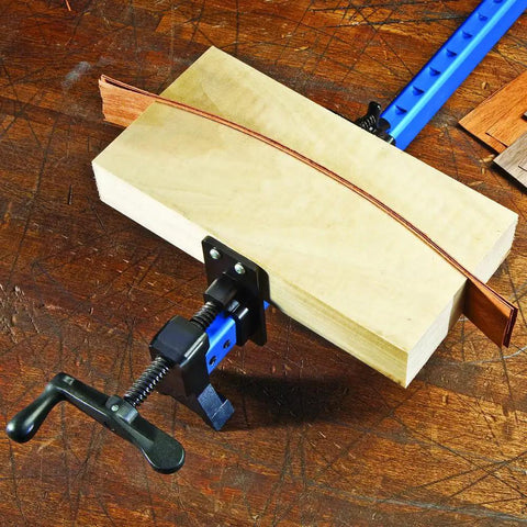 36 Inch Aluminum Bar Clamps For Woodworking With Built In Locking Hooks lightweight clamp holding wood on workbench