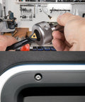 Top Shelf 10 Pack M4x12mm Torx Security Screws with rugged countersunk heads in a workshop setting.